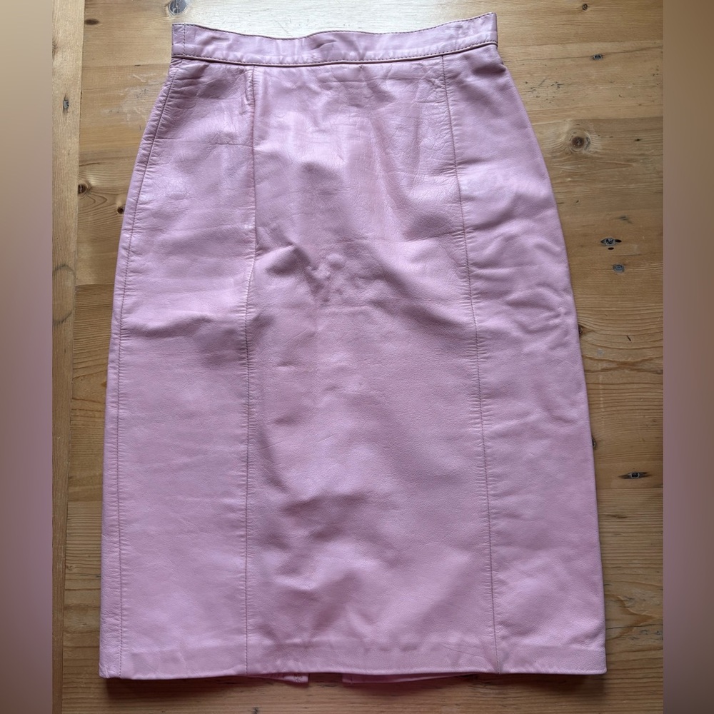 Vintage Wilson Leather Pink Pencil Skirt 6 (Modern 0)